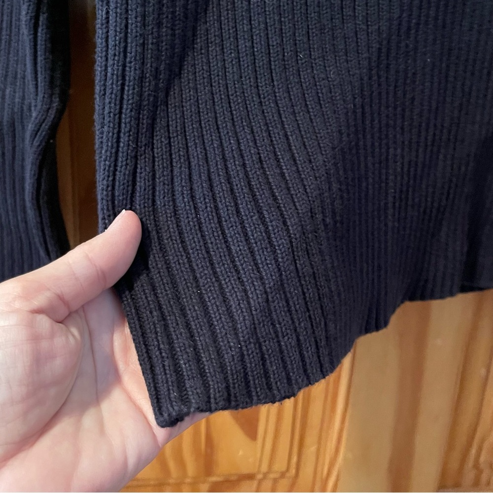 Ralph Lauren Navy Ribbed Button-Up Sweater Jacket - Picture 11 of 12